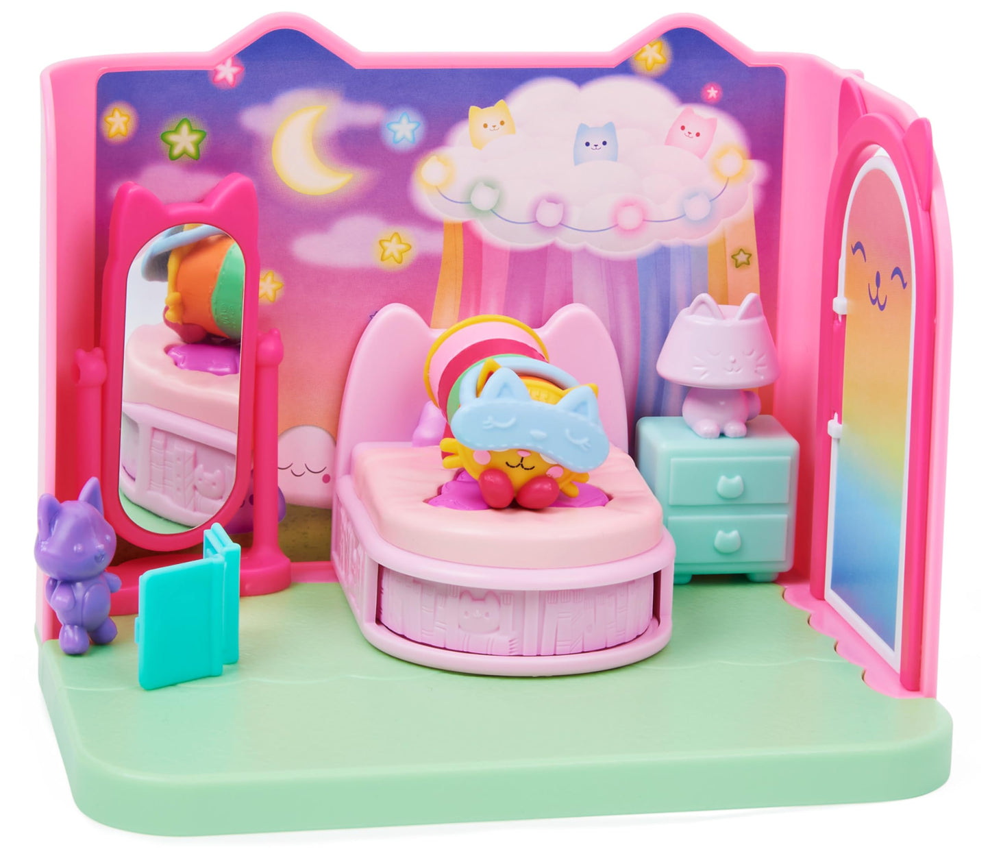 Gabby et la Maison Magique - Gabby Dollhouse - Playset La Chambre Polochat - 1 Figurine + Accessoires - Pièce Pour Maison de Poupée - Dessin Animé Gabby Et La Maison Magique - Jouet Enfant 3 Ans et +
