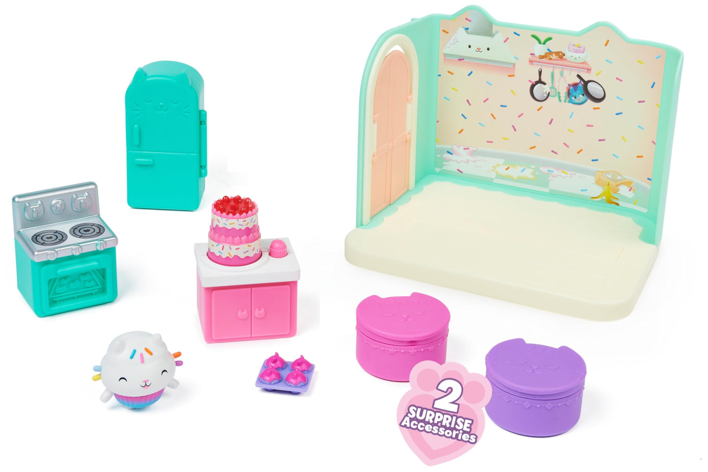 Gabby et la Maison Magique - Gabby Dollhouse - Playset La Chambre Polochat - 1 Figurine + Accessoires - Pièce Pour Maison de Poupée - Dessin Animé Gabby Et La Maison Magique - Jouet Enfant 3 Ans et +