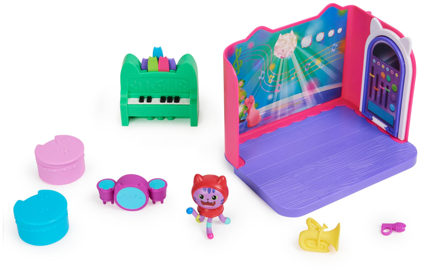 Gabby et la Maison Magique - Gabby Dollhouse - Playset La Chambre Polochat - 1 Figurine + Accessoires - Pièce Pour Maison de Poupée - Dessin Animé Gabby Et La Maison Magique - Jouet Enfant 3 Ans et +