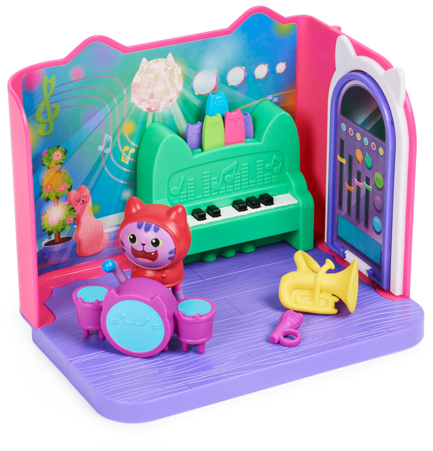 Gabby et la Maison Magique - Gabby Dollhouse - Playset La Chambre Polochat - 1 Figurine + Accessoires - Pièce Pour Maison de Poupée - Dessin Animé Gabby Et La Maison Magique - Jouet Enfant 3 Ans et +