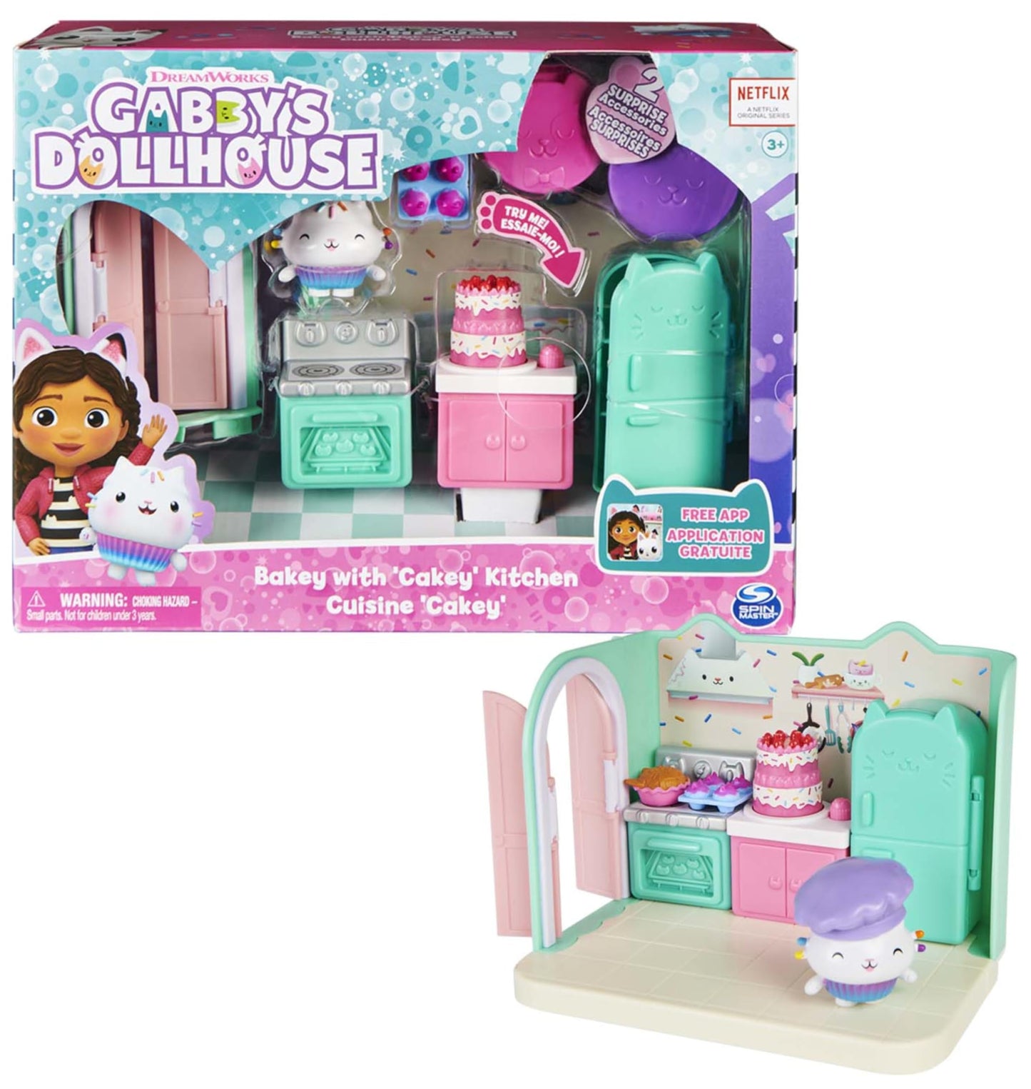 Gabby et la Maison Magique - Gabby Dollhouse - Playset La Chambre Polochat - 1 Figurine + Accessoires - Pièce Pour Maison de Poupée - Dessin Animé Gabby Et La Maison Magique - Jouet Enfant 3 Ans et +