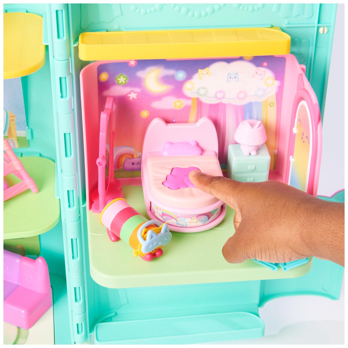 Gabby et la Maison Magique - Gabby Dollhouse - Playset La Chambre Polochat - 1 Figurine + Accessoires - Pièce Pour Maison de Poupée - Dessin Animé Gabby Et La Maison Magique - Jouet Enfant 3 Ans et +