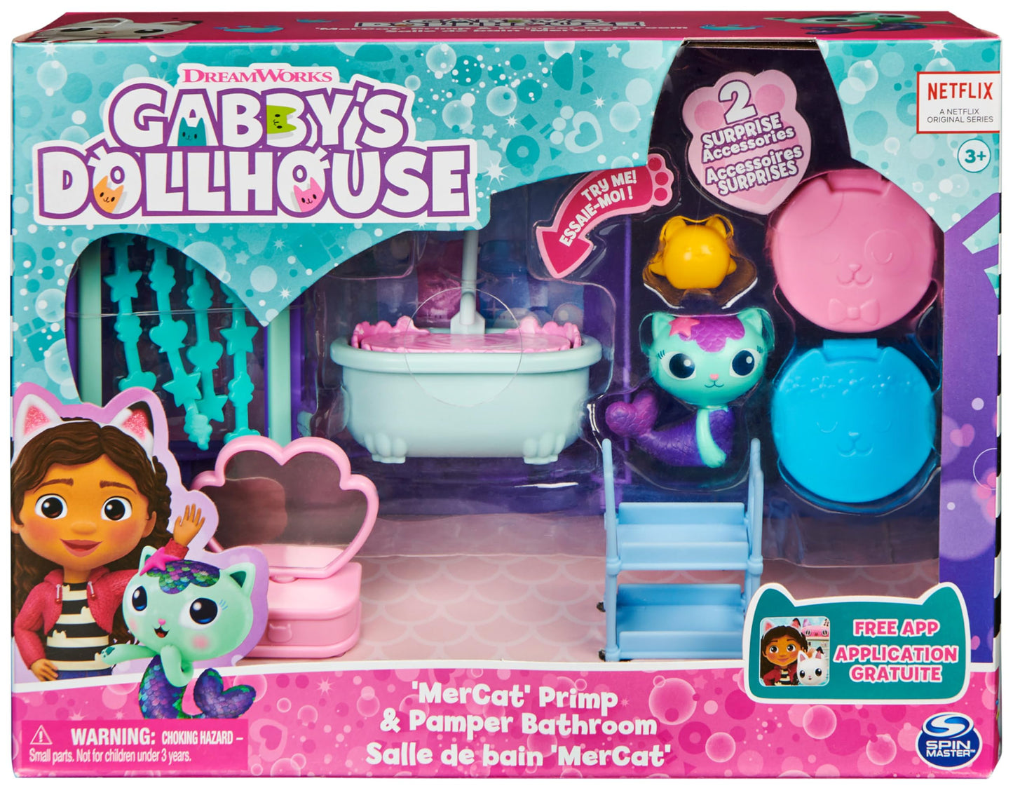 Gabby et la Maison Magique - Gabby Dollhouse - Playset La Chambre Polochat - 1 Figurine + Accessoires - Pièce Pour Maison de Poupée - Dessin Animé Gabby Et La Maison Magique - Jouet Enfant 3 Ans et +